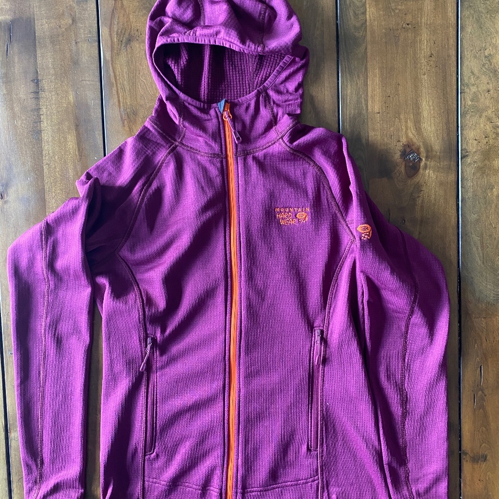 Women's Mountain Hardwear Full Zip Waffle Polartec Hoodie Small